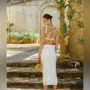 NWT Sabo Skirt London Knit Midi Dress in Vanilla (M)